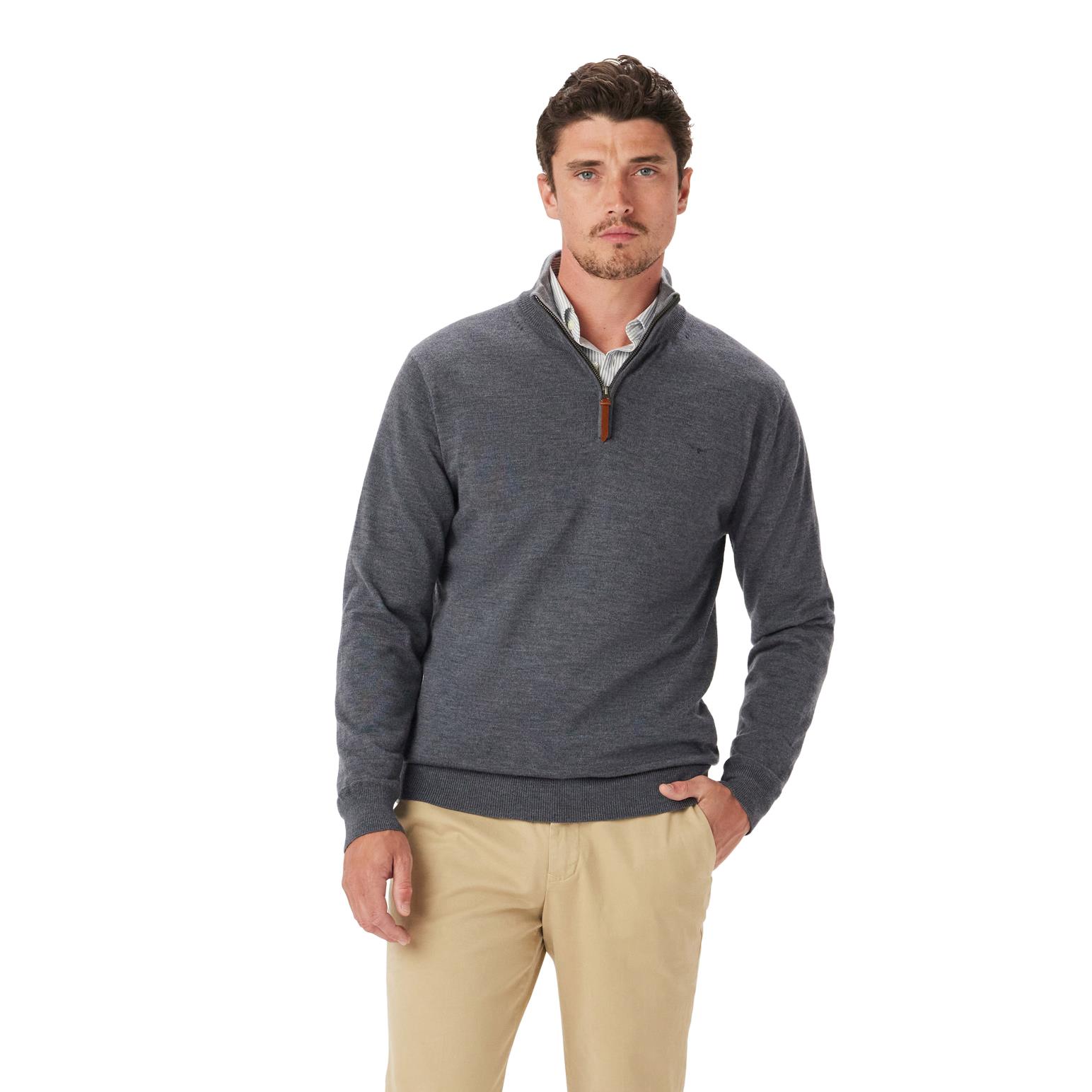 R.M. Williams Ernest 1/4 Zip Merino Knit